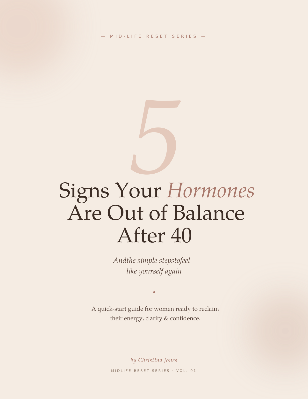 5 Signs Your Hormones Are Out of Balance After 40 — free guide cover