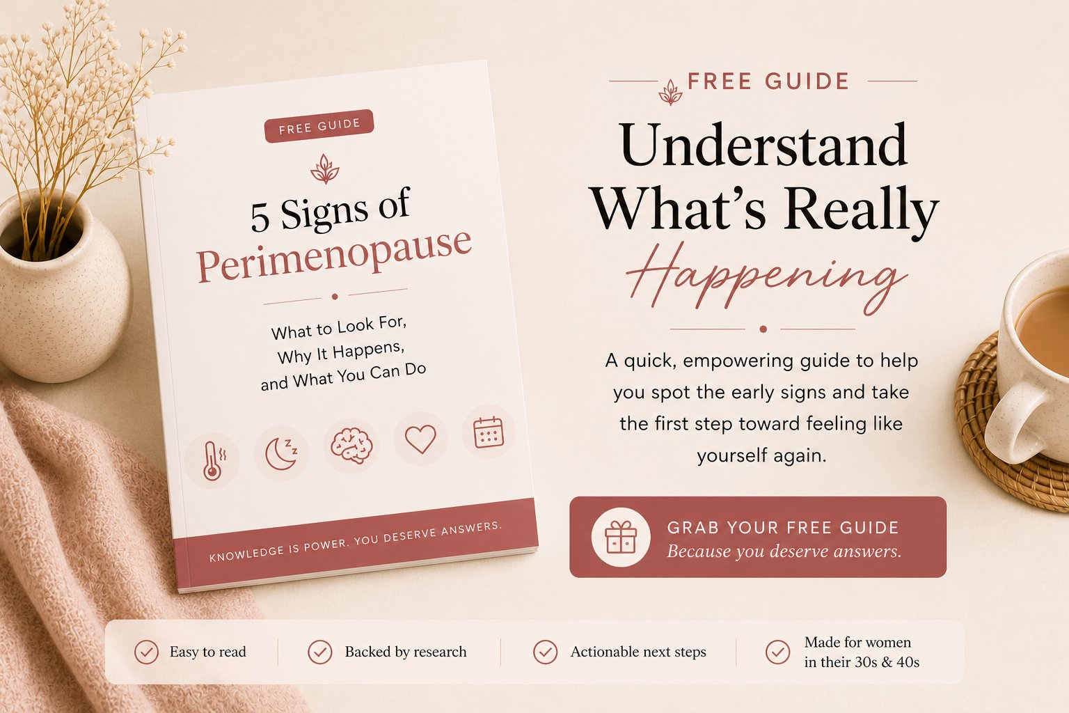 5 early signs of perimenopause checklist